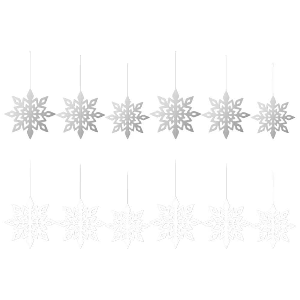12pcs Creative Snowflake Pendant Christmas Tree Xmas | Дом и сад