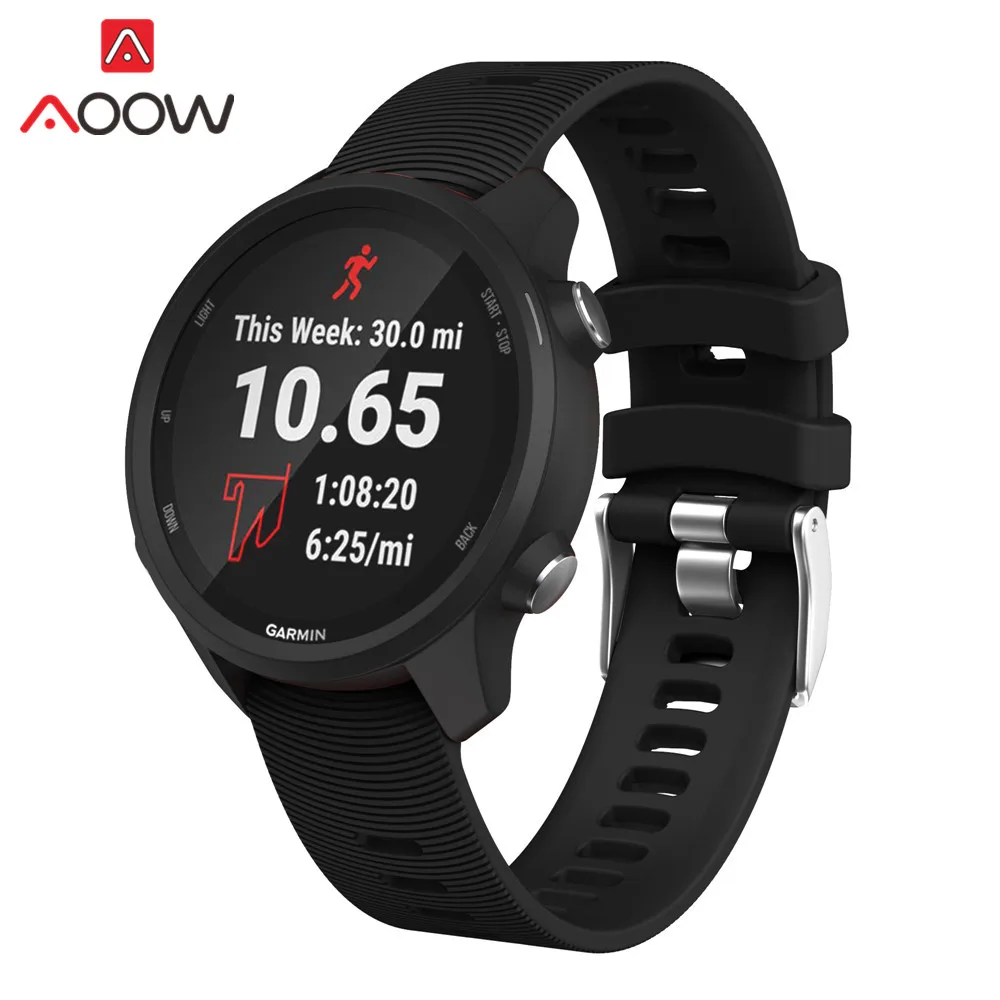 20 мм спортивный силиконовый ремешок для часов Garmin Forerunner 245M 245 645 Vivoactive 3 Approach S40 браслет ремешок для умных часов