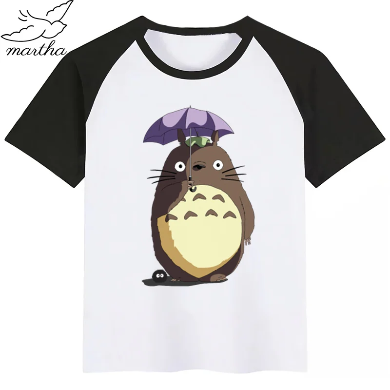 Totoro/Новинка Летняя детская футболка с принтом Футболка короткими рукавами и