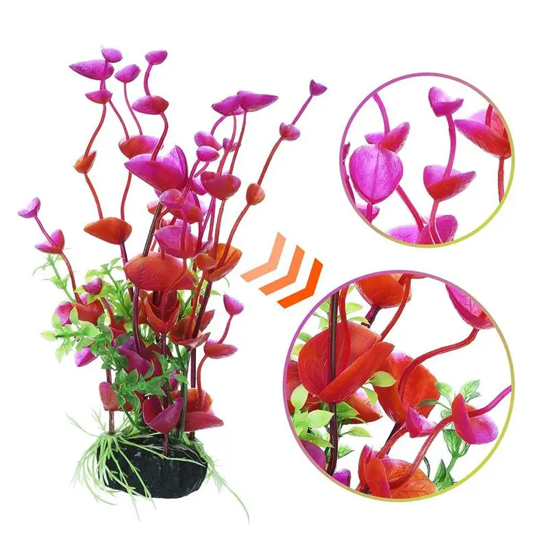 2pcs Aquarium Plants Aquarium Decorations Simulation Plastic Plants Fish Tank Decorations Artificial Aquarium Plastic Plants