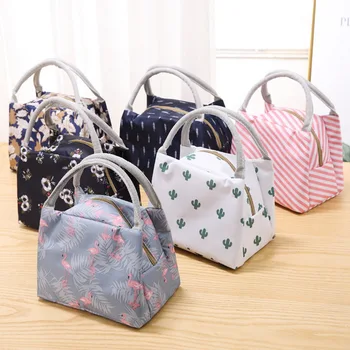 

Lunch Box Portable Insulated Canvas Lunch Bag Thermal Food Picnic Lunch Bags For Women Kids Thickened lunch bag waterproof hot