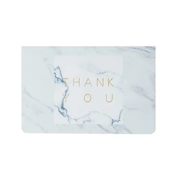 

5PCS Thank You Cards Marble Folding Type Buisness Blessing Greeting Cards Wedding Party Invitations Birthday Blank Gift Cards
