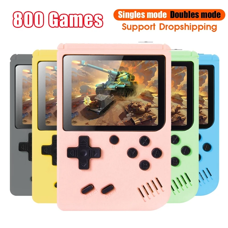 800 in 1 oyun cep oyun konsolu 3 inch Mini el oyun oyuncu 8 Bit Retro konsolları LCD Video oyun konsol çocuklar için hediyeler