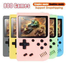 800 in 1 oyun cep oyun konsolu 3 inch Mini el oyun oyuncu 8 Bit Retro konsolları LCD Video oyun konsol çocuklar için hediyeler
