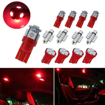 

Accessories Car Lights Parts Replacement 13x Red LED Bulbs High Quality