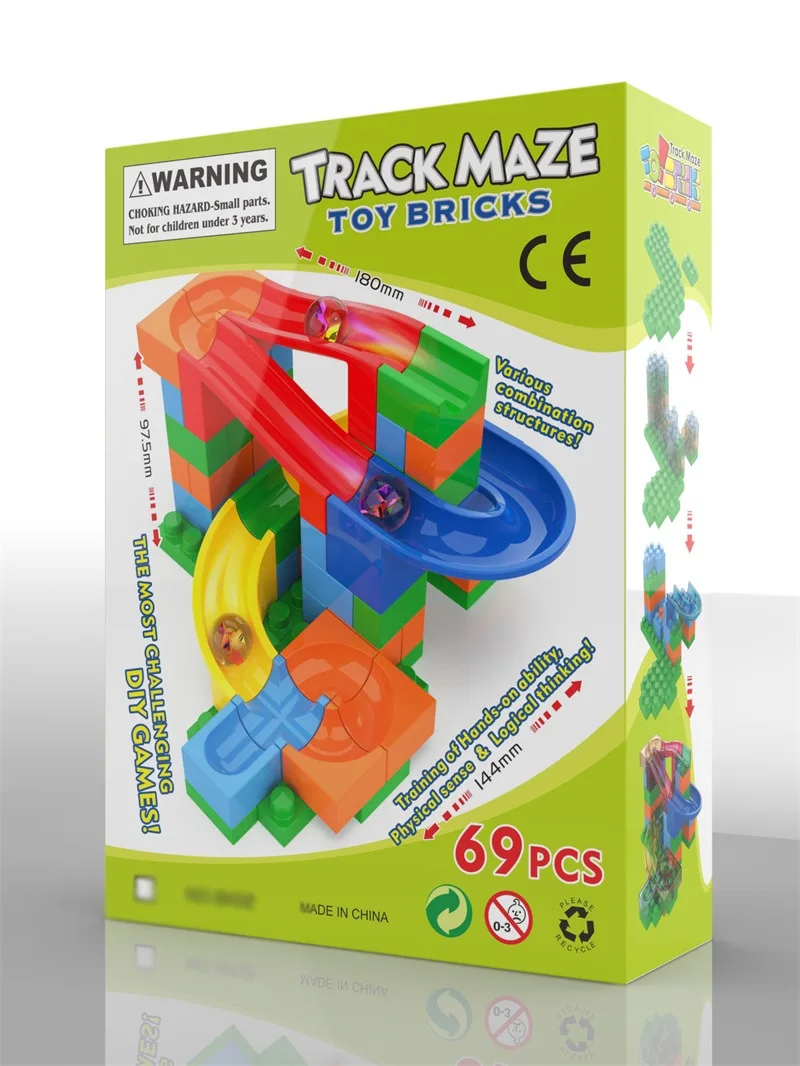 

Children Large Particles Slide Inserted Building Blocks Flexible Ball Bearing Camera Track Building Blocks Plastic Building Bloc