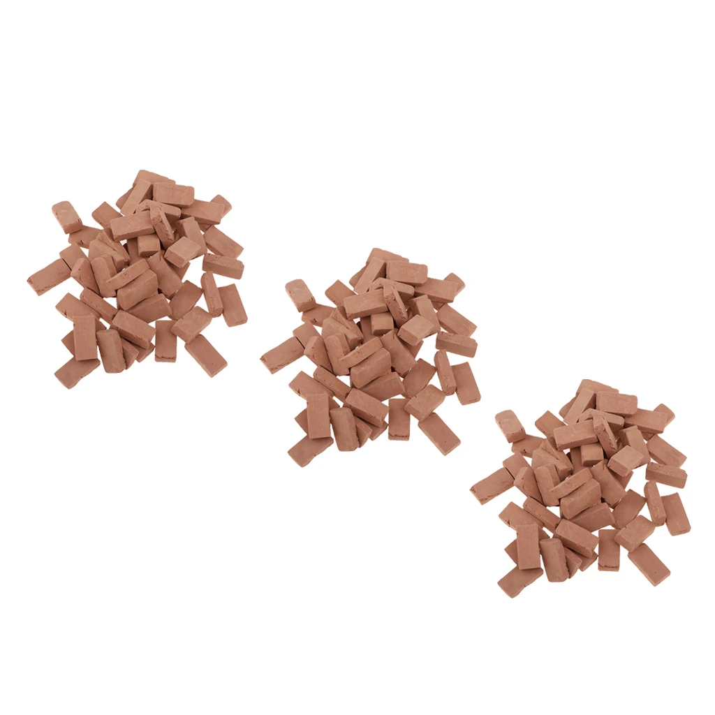 1/16 Scale Clay Red Bricks Model for Sand Armor Scenery Decoration 1.7x0.9cm