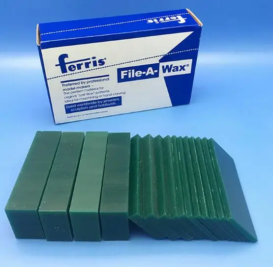 green Wax Brick Blue Green Sliced Jewellers Model Carving Wax, Engraving ring mold,Wax Plate Brick Ferris File-A-Wax block - Цвет: green