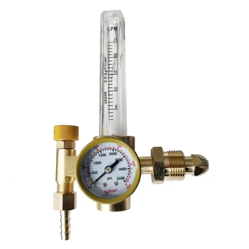 

High Quality Argon Pressure Flow Meter Control Valve Pressure Gauge Reducer Flow meter Transparent & Golden