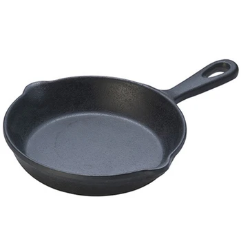 

FashionMelamine Mini Decorative Pan Muffin Pan Storage Tray Black Saucepan for Table Setting Decoration