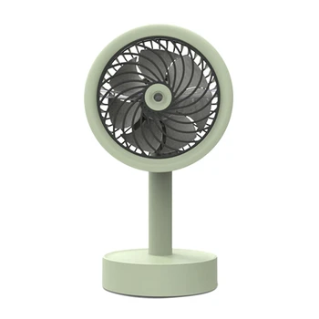 

USB Desk Fan 3 Speeds Adjustable USB Rechargeable Table Cooling Fan Strong Wind Quiet with Spray Function