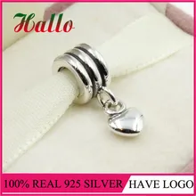 925 стерлингового серебра Шарм в виде сердца бусины на браслеты Argent Prata 925 браслет для изготовления ювелирных изделий