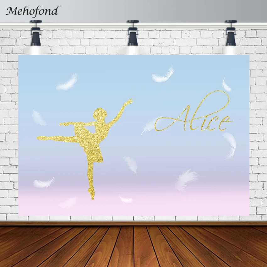 

Mehofond День Рождения Вечеринка ребенок душ фотографии фоны балет перо индивидуальный фон фотостудия фотозона фотосессия