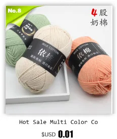 Hot Sale Multi Color Cotton Silk Knitting Yarn Soft Warm Baby Yarn for Hand Knitting thread Supplies 50g/lot