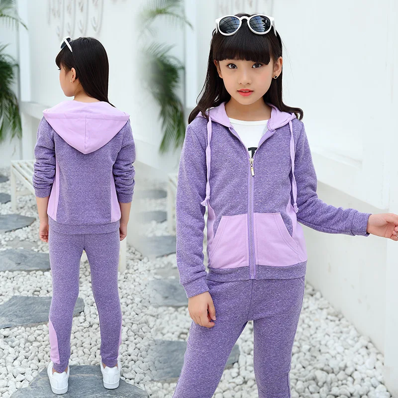 

2019 New Style GIRL'S Suit Korean-style Childrenswear Spring Long Sleeve Big Boy Casual Sports Two-Piece Set