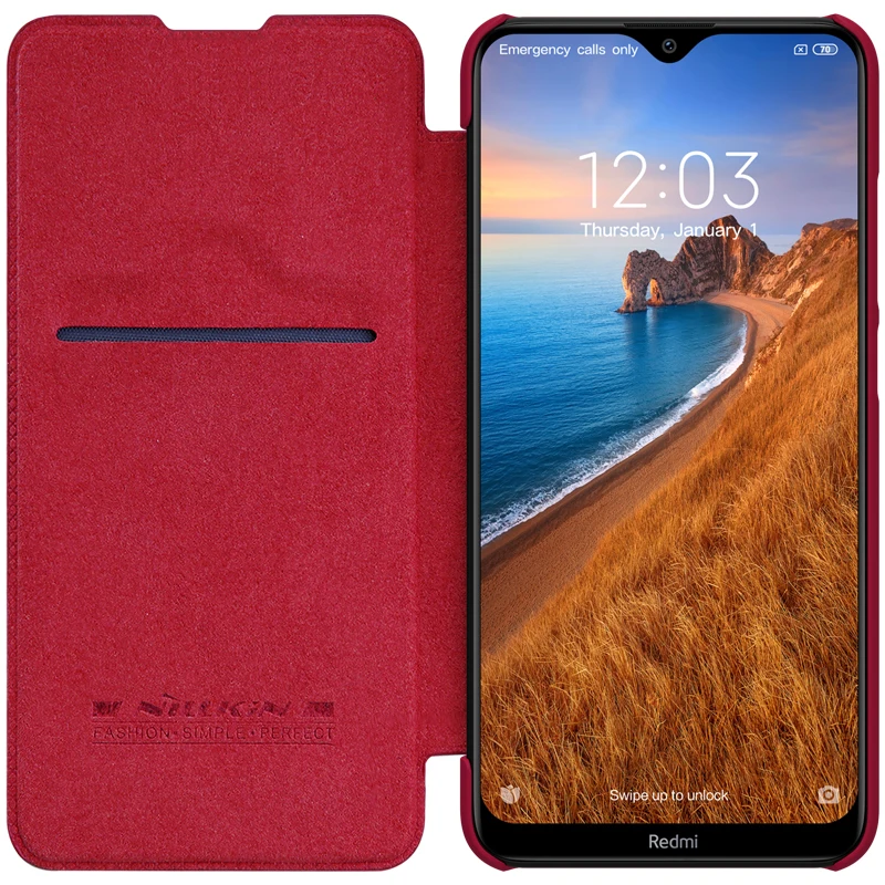 Чехол для Redmi 8 серии Nillkin Qin из искусственной кожи чехол-книжка для Xiaomi Redmi 8