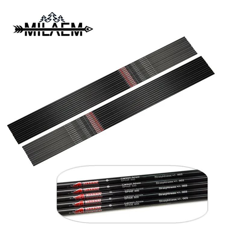 

30pcs 30inch 32inch Archery Pure Carbon Arrow Shaft For ID6.2mm Compound Recurve Bow and Arrow Hunting Accessories