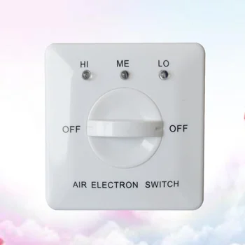 

1 Pc Speed Controller PC White Fan Coil Three-speed Control Switch Speed Controller for Panel Pipe Fan