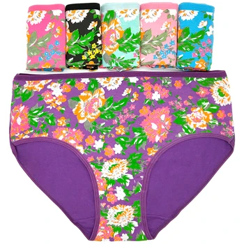 

1-10 pcs/lot Wholesale Women's Clothing High-Rise Solid Color Women Plus Size 2XL 3XL 4XL Cotton Briefs Panties 89245