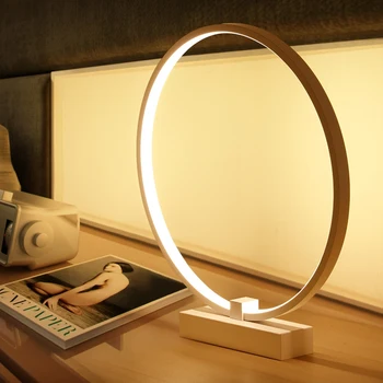 

Aluminum LED Table Lamps for Living Room Home Led Desk Lamp Bedroom Study Reading Acrylic Lampshade (Warm Light US Plug)