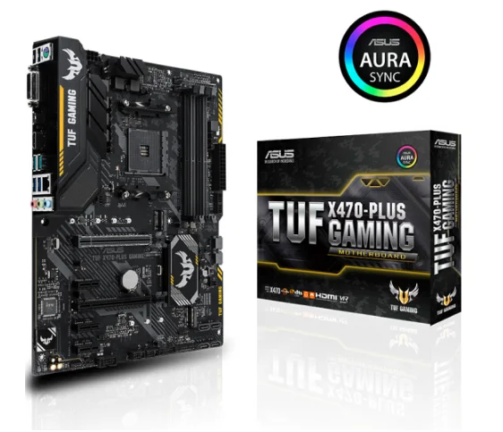 ASUS TUF X470 PLUS игровая материнская плата + R7 3700X/R7 3800X/R9 3900X CPU набор ЦП|Настольные ПК| |