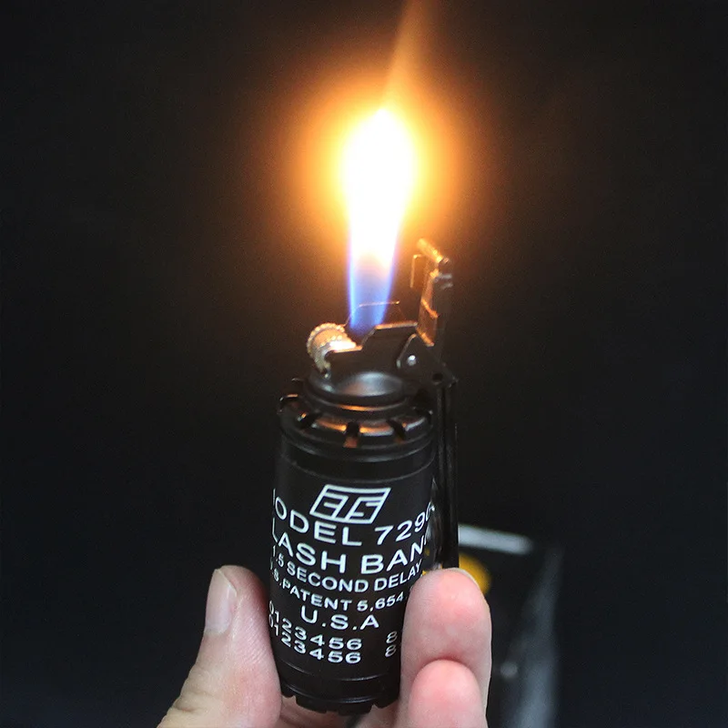 Creative Mmall Model Smoke Bomb Inflatable Lighter Small Grenade Wheel Open Flame Lighter