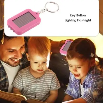 

Mini Portable Keychain LED Flashlight Solar Power Light Torch Outdoor Lamp Support Dropshipping