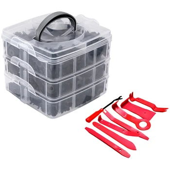 

Auto Fastener Clip with Hand Tools Door Trim Panel Auto Bumper Rivet Retainer Push Engine Cover Clips Car Accessories