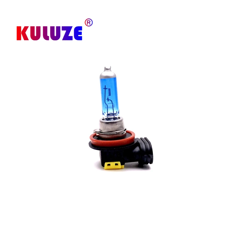 KULUZE 10개입 H8 12V 35w 할로겐 자동차 안개등 고품질 55W PGJ19-1 석영 유리 전구 슈퍼 화이트 도매 할로겐 전구