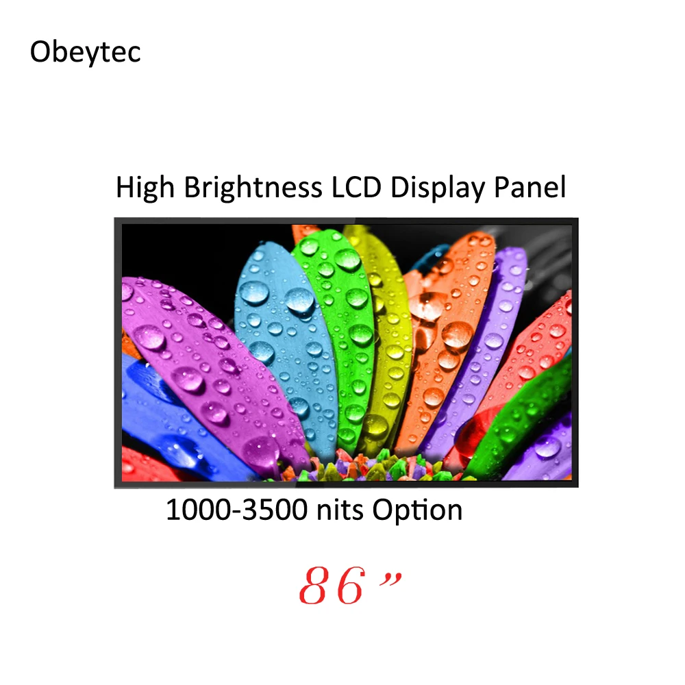 Высокое качество FHD и высокая яркость 2000cd/м² панель TFT, 86 дюймов наружного использования ЖК-экран модуль для промышленного