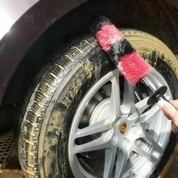 

Car Wheel Tire Brush Soft Bristle Automotive Care&Detailing Wash Tool 17Inch Plastic Car Wash Brush Cleaning Tools