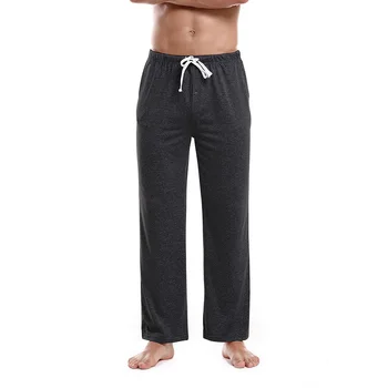 

Adisputent Male Home Comfortable Trousers Loose Light Men Pants Long Pajama Casual Leisure Pajamas Full Length Cotton