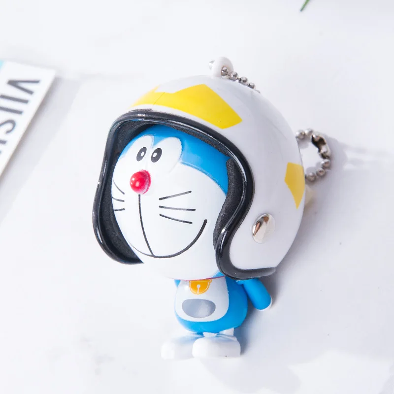 Брелок с куклой Doraemon брелок ручной работы кожаным ремешком металлический
