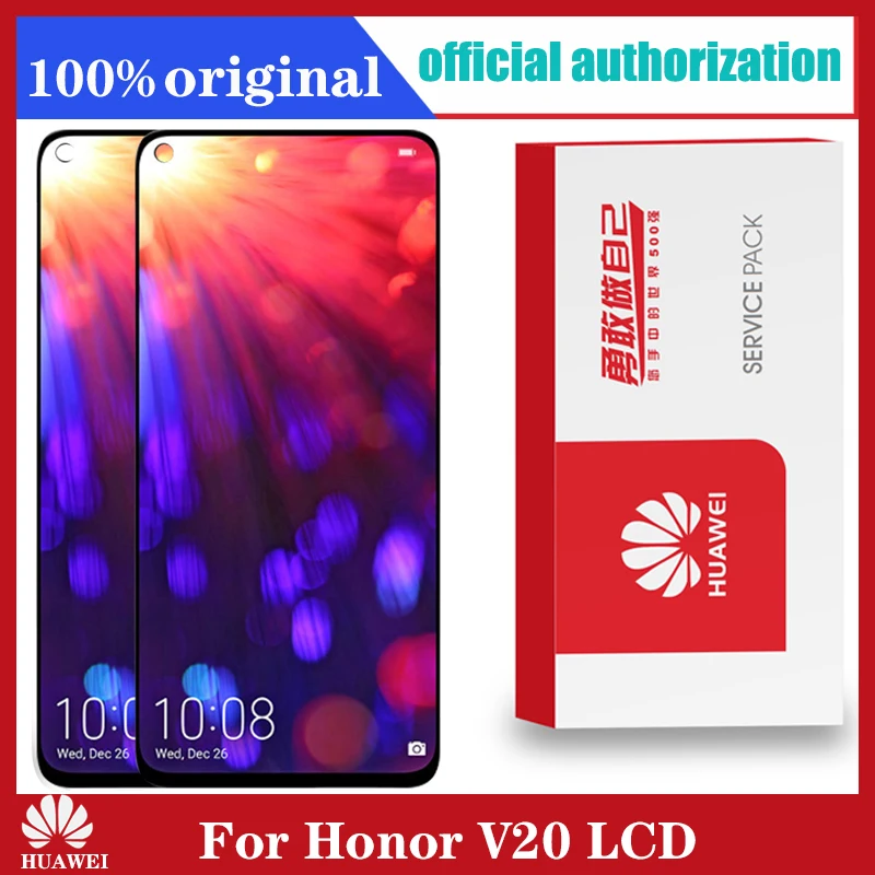 ЖК-дисплей 6 4 дюйма для Huawei Honor View 20 сменный сенсорный экран с дигитайзером в сборе