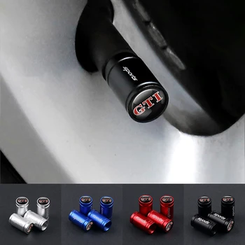 

4PCS Car SPORTS R Emblem Wheel Tires Valves caps for Rline Scirocco CC GOLF 6 7 MK6 Polo Tiguan GTI Car Styling Accessories