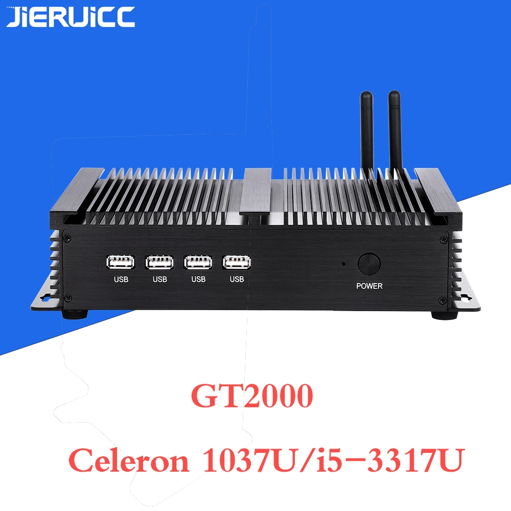 ПК промышленного класса с двойным портом lan Intel Celeron 1007U 1037U 3317 4COM RS232 прочный
