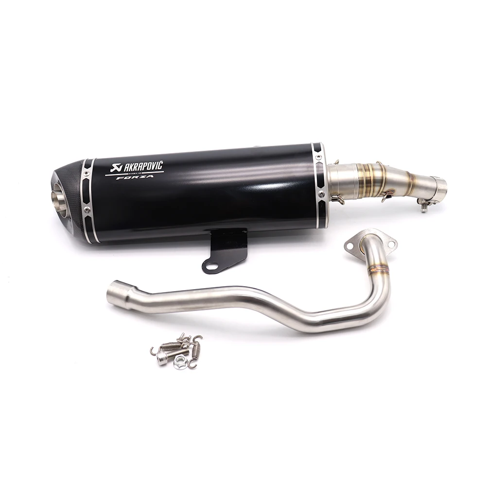 Лазерный Akrapovic MF13 мотоцикл Высокая Производительность углеродного волокна наконечник басистый звук выхлопной системы глушитель для Honda Forza300 NSS300
