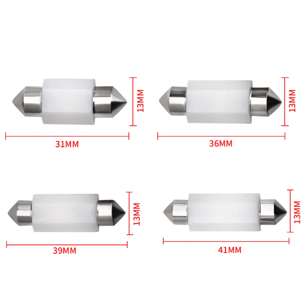 1 шт. гирлянда 31-36-39-41мм Светодиодная лампа для освещения салона автомобиля Стайлинг лампа для чтения авто потолочный светильник двери багажника купол светильник s 12 в белый