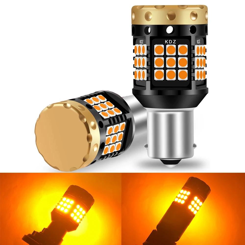 

2PCS P21W LED 1156 BA15S PY21W BAU15S 3030 36/45SMD Bulb Canbus Free T20 7440 W21W LED Lamp For Car Turn Signal Light Amber