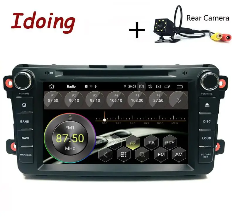 Standard with Camera Idoing 2Din Android 9,0 для Mazda CX9 автомобильный dvd-плеер " gps навигация 4G+ 64G телефонная связь Bluetooth RDS автомобильное радио быстрая загрузка - Цвет: Standard with Camera