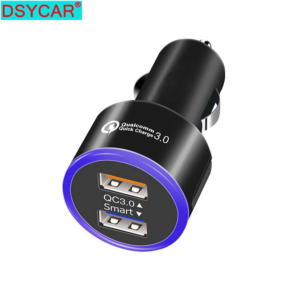DSYCAR QC 3 0 Универсальное USB Автомобильное зарядное устройство мини Быстрая зарядка
