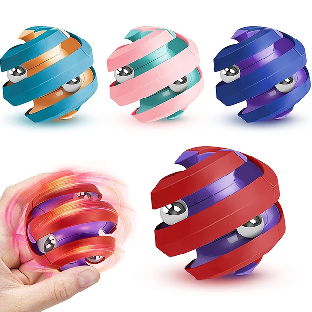 Fingertip Anti stress toy Rotating balls spinning Beans Fidget Toys educational rotation Relief Spin Bead Puzzles for Child Game 1