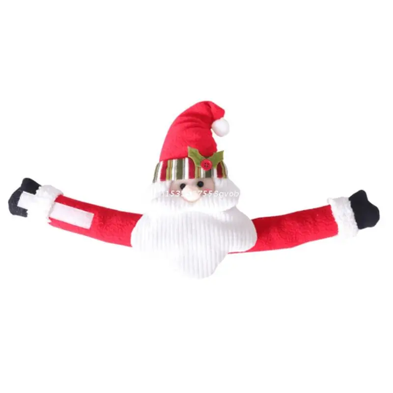 Christmas Curtain Buckle Santa Claus Snowman Curtain Tieback Holder Hold Back Fastener for Xmas Holiday Window Decor