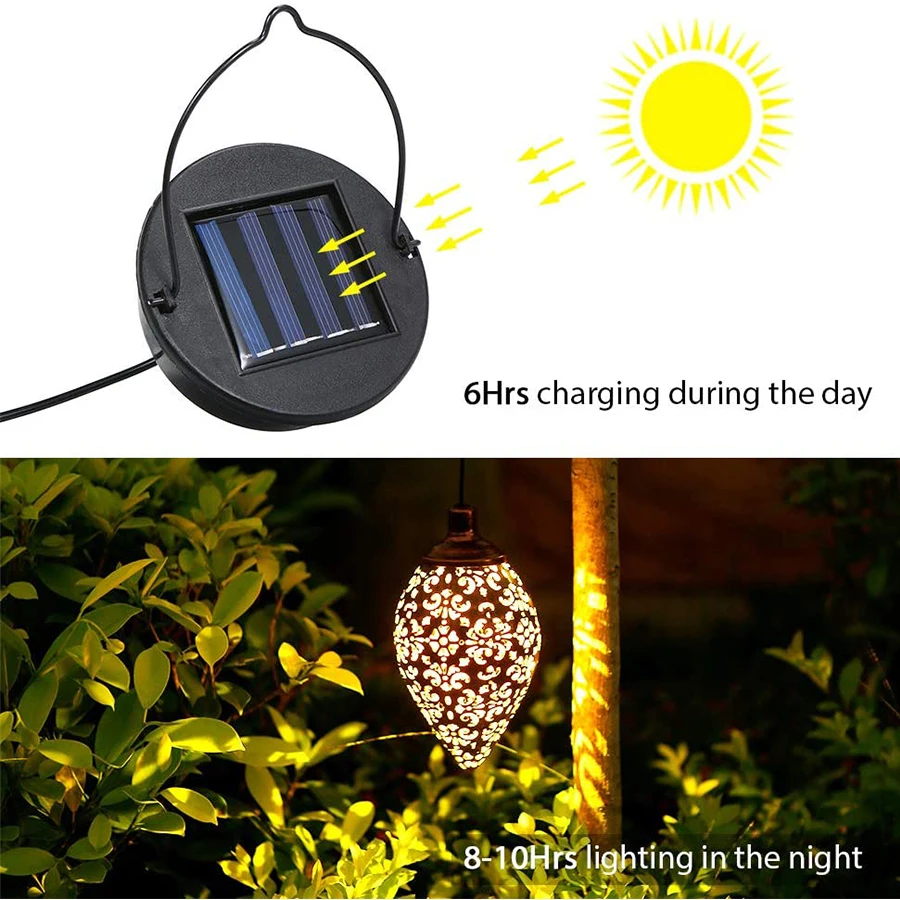 Solar Sun Drop Outdoor Lantern