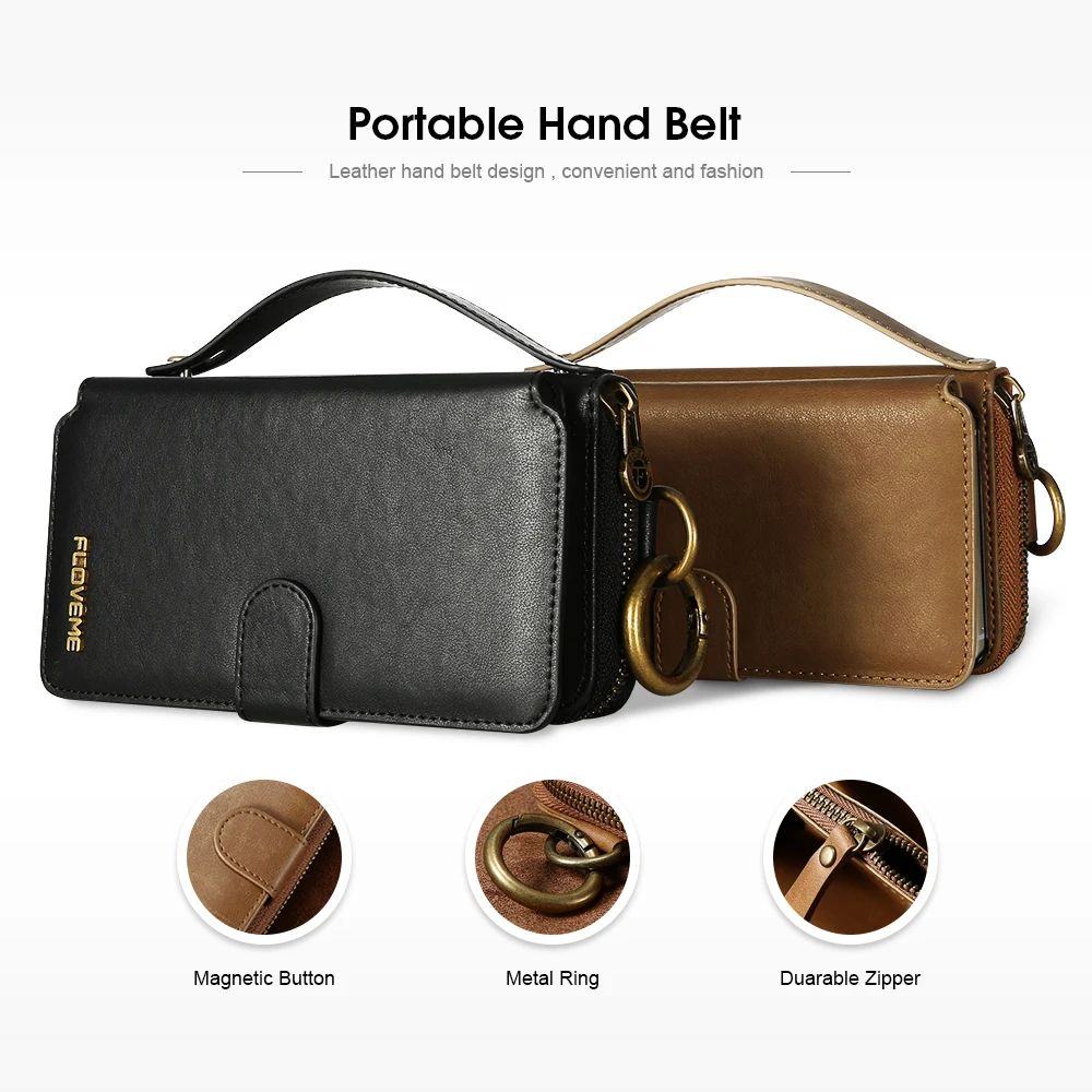 FLOVEME Vintage Wallet Phone Case For Samsung S8 S7 S6 Edge Plus Retro Leather Cover Note 8 5 Capa Fundas | Мобильные телефоны и