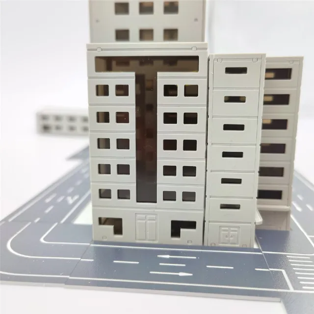 미니어처 도시를 조립하고 디스플레이하여 공간을 채우고 창의력을 키우는 시뮬레이션 조립 빌딩 모델