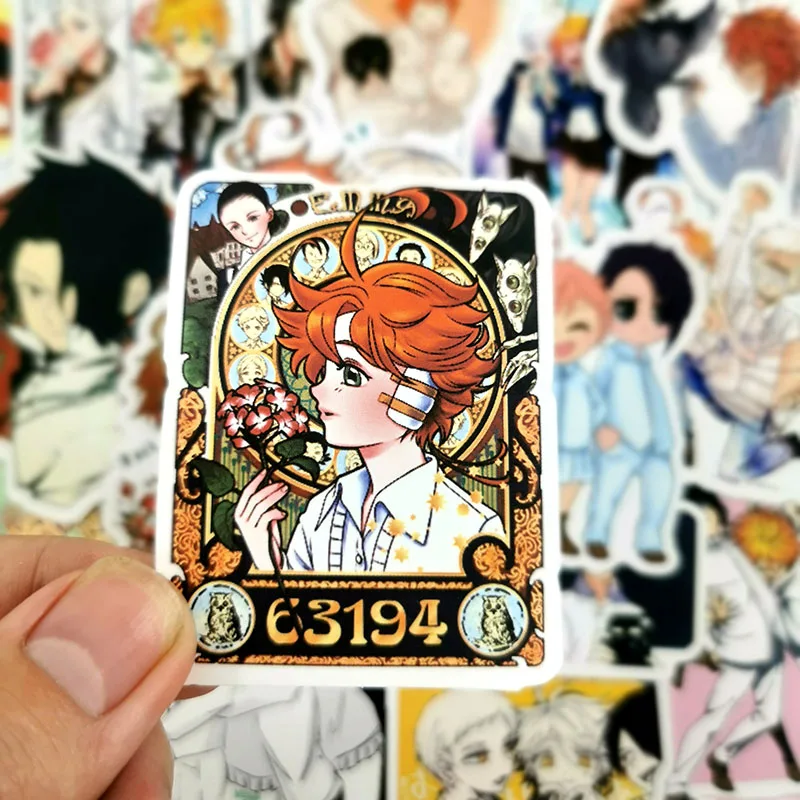 50Pcs Japan Anime The Promised Neverland Graffiti Cartoon Stickers For Luggage Laptop Skateboard Bicycle Decal Pegatina