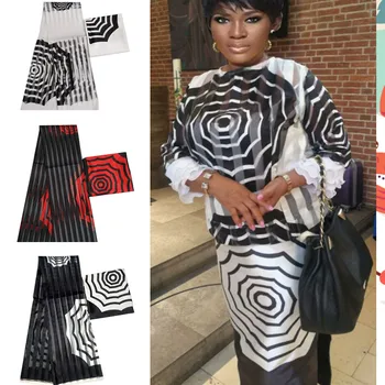 

Hot sale Ghana Style satin silk fabric with organza ribbon and satin African wax design !