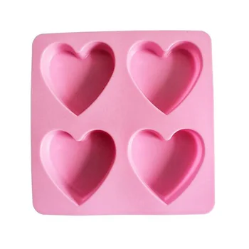 

4 Couples Love Heart Shaped Silicone Cake Mold Baking Tools