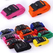 Luggage Strap Cross Strap Packing Adjustable Travel Suitcase PP 3 Digits Password Lock Luggage Strap Belts Belt Closure